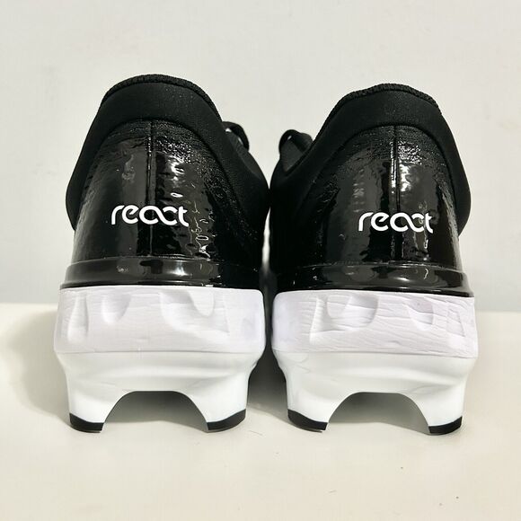 Nike Alpha Huarache Elite 4 Low MCS “Black White” Mens Size 9-12 Baseball Cleats - Picture 5 of 9